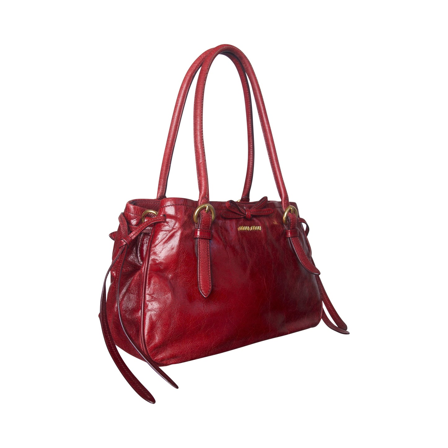 2007 Miu Miu Vitello Bow Leather Shoulder Bag | O/S, Multicoloured