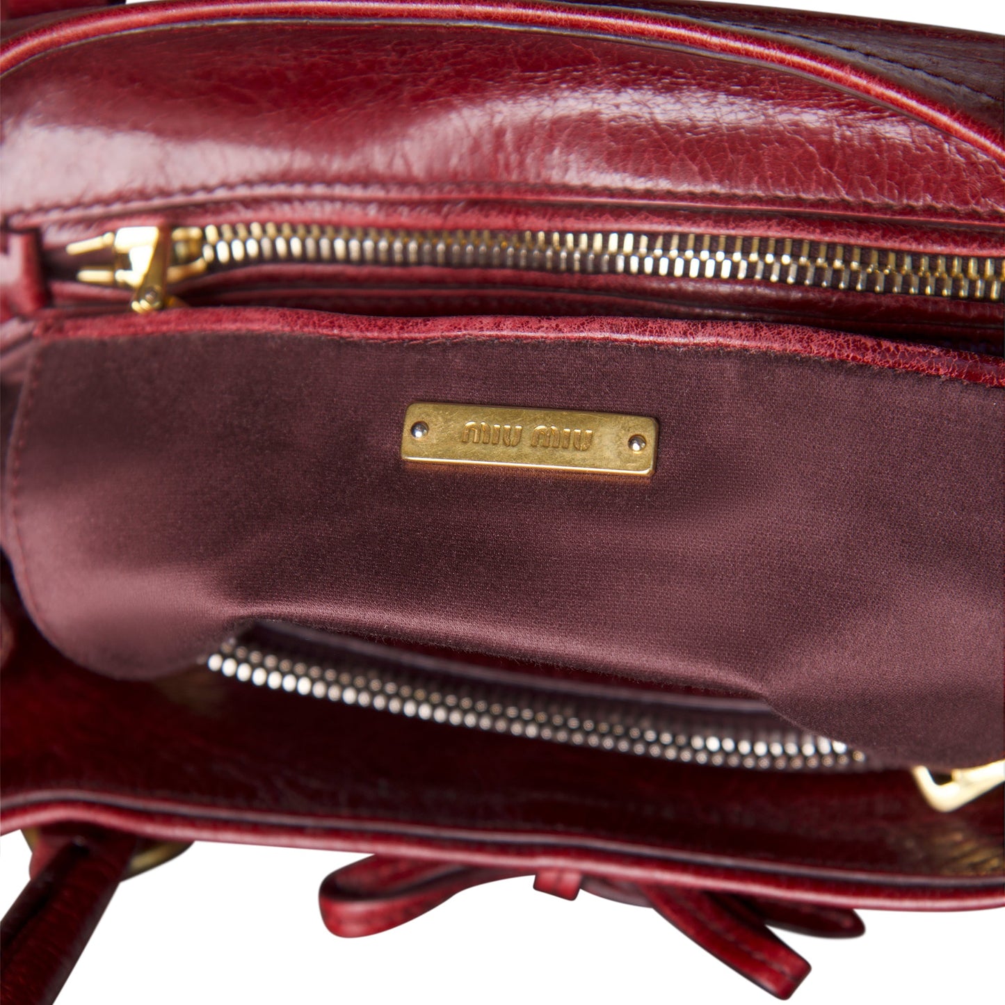 2007 Miu Miu Vitello Bow Leather Shoulder Bag | O/S, Multicoloured