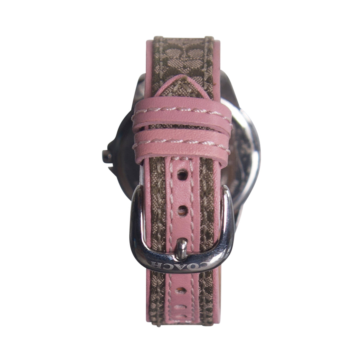 Coach Monogram 9.276.567 Canvas Strap Watch | O/S, Pink and Brown