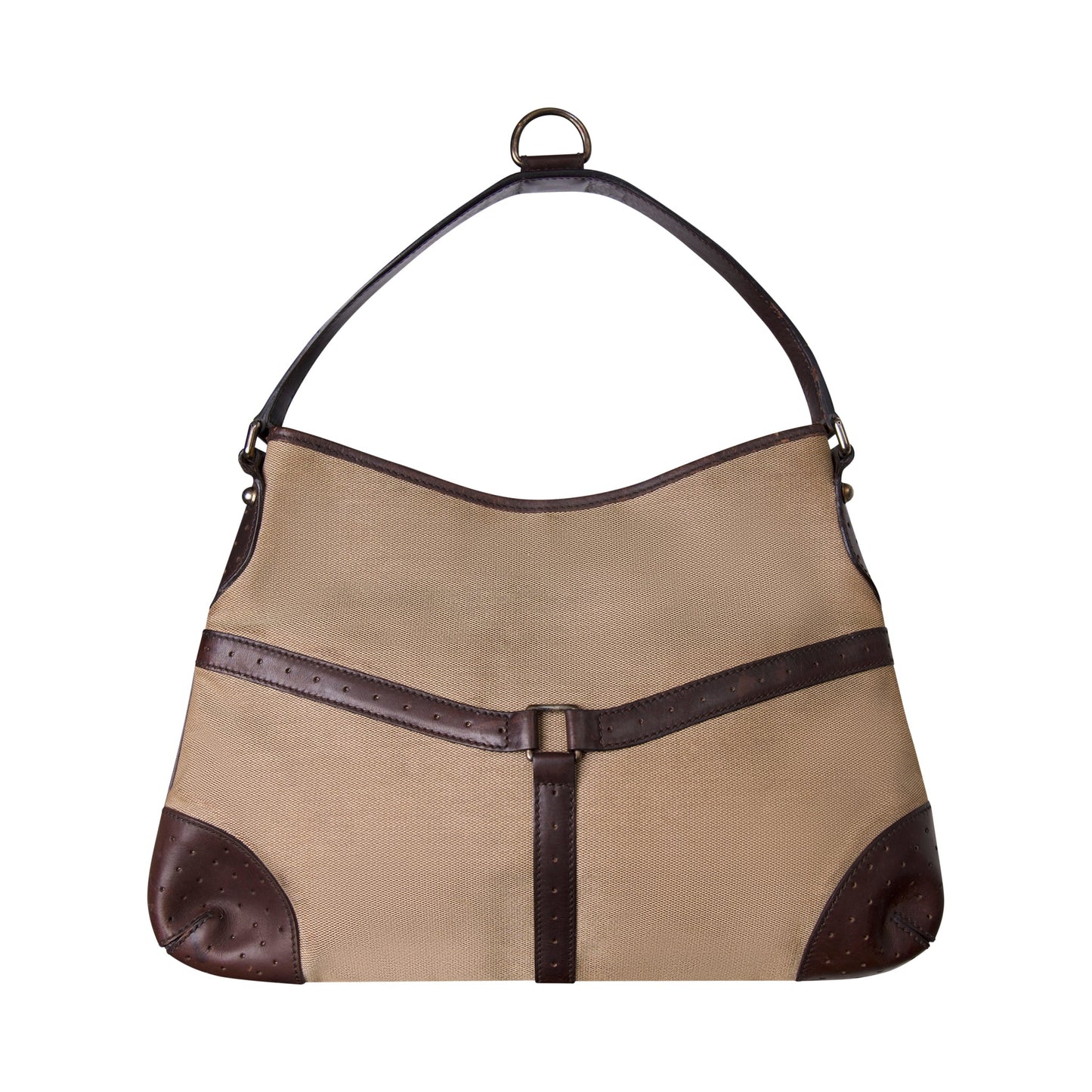 Gucci Reins Web Canvas Shoulder Bag (114879)