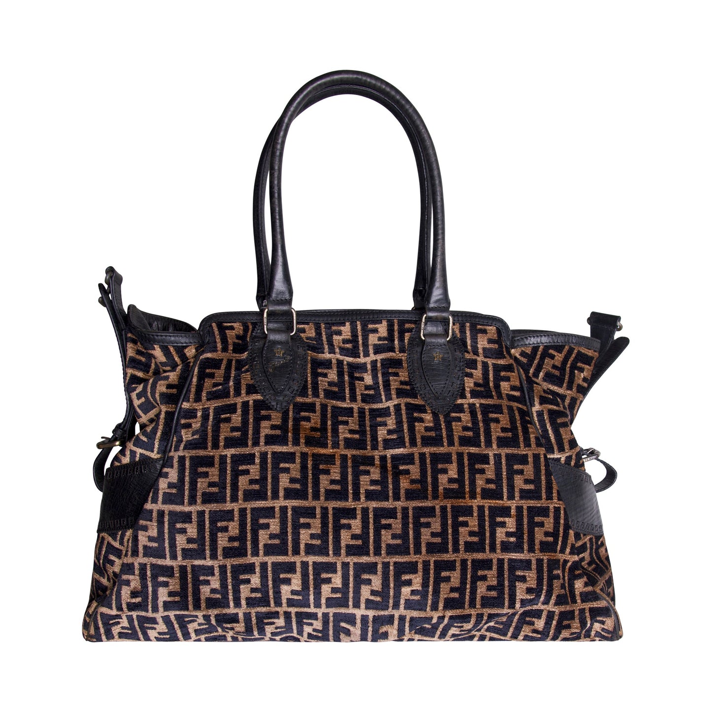 Fendi Zucca Velvet FF Bag Du Jour