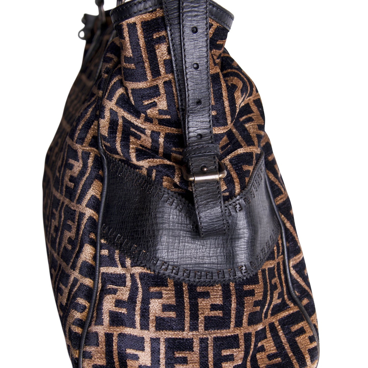 Fendi Zucca Velvet FF Bag Du Jour