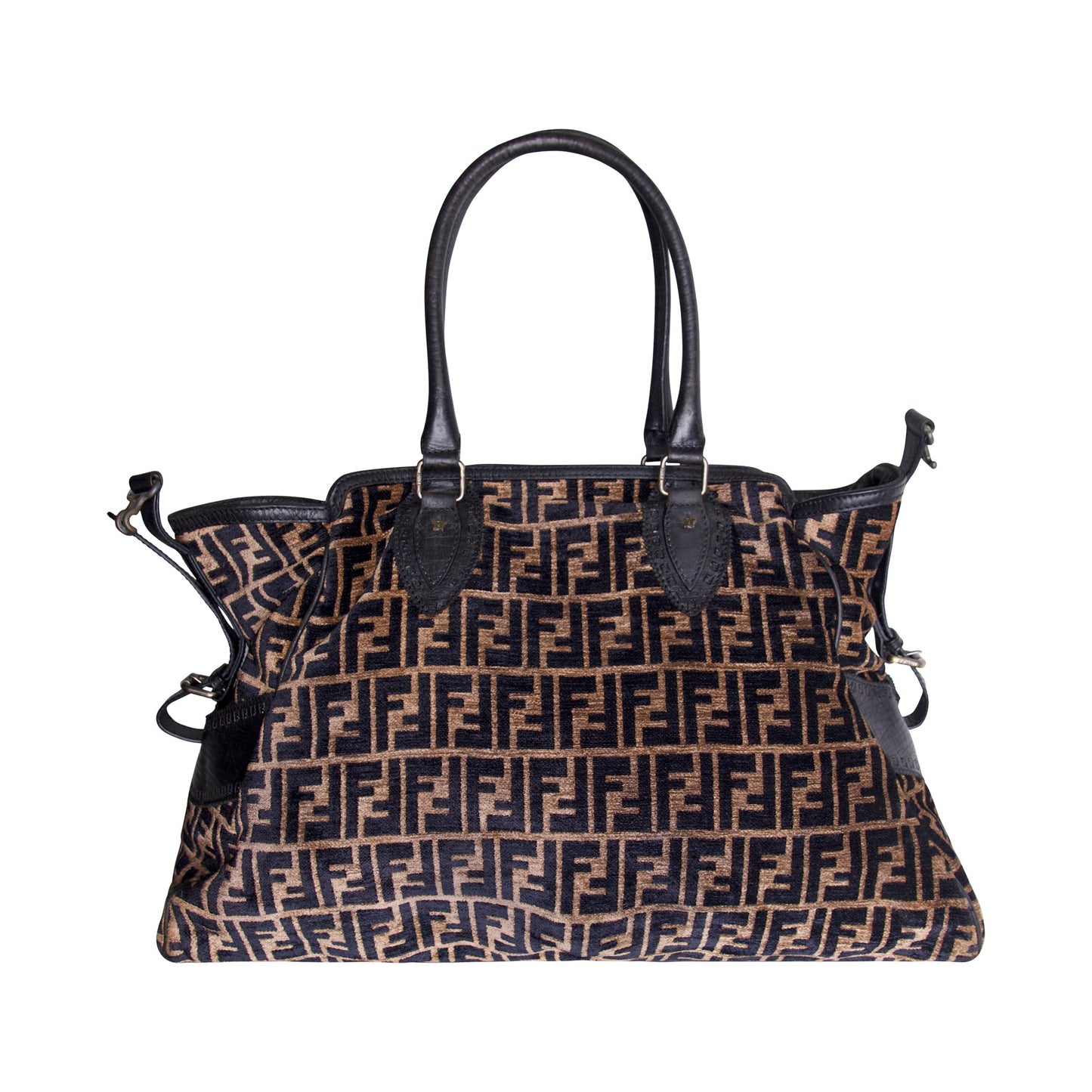 Fendi Zucca Velvet FF Bag Du Jour