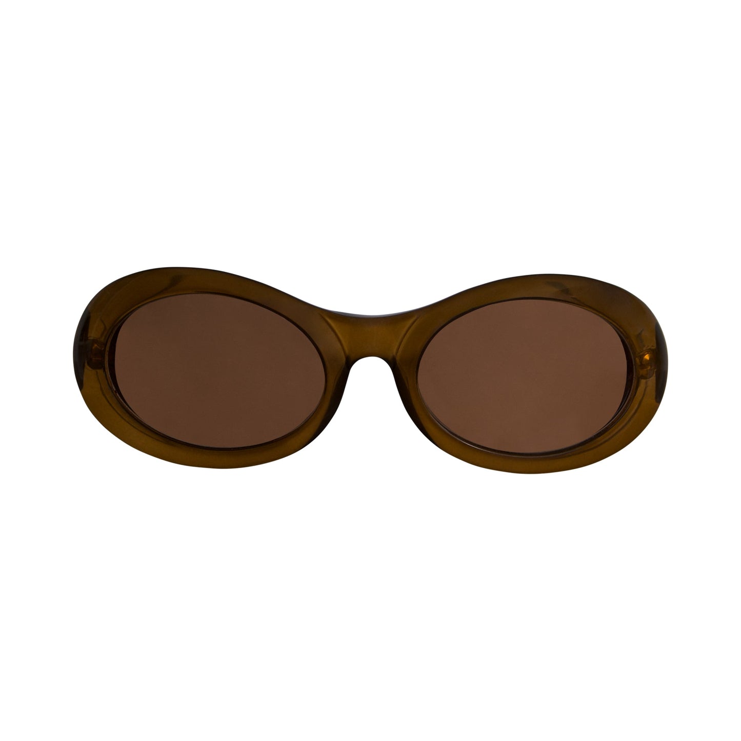 Gucci GG 2400 1990's Oval Amber Perspex Frame Sunglasses