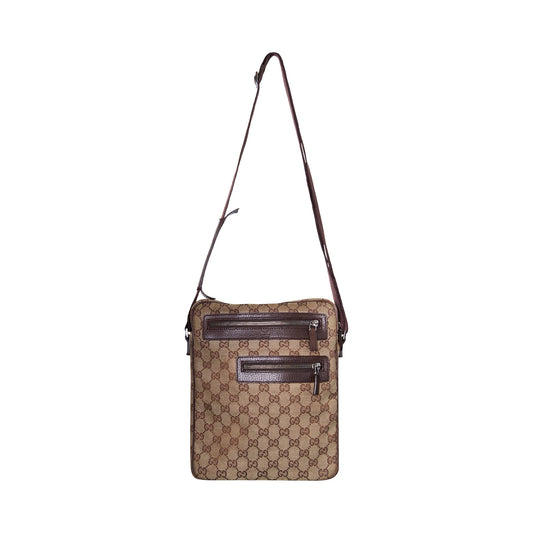 Gucci GG Monogram Beige Canvas Crossbody Bag