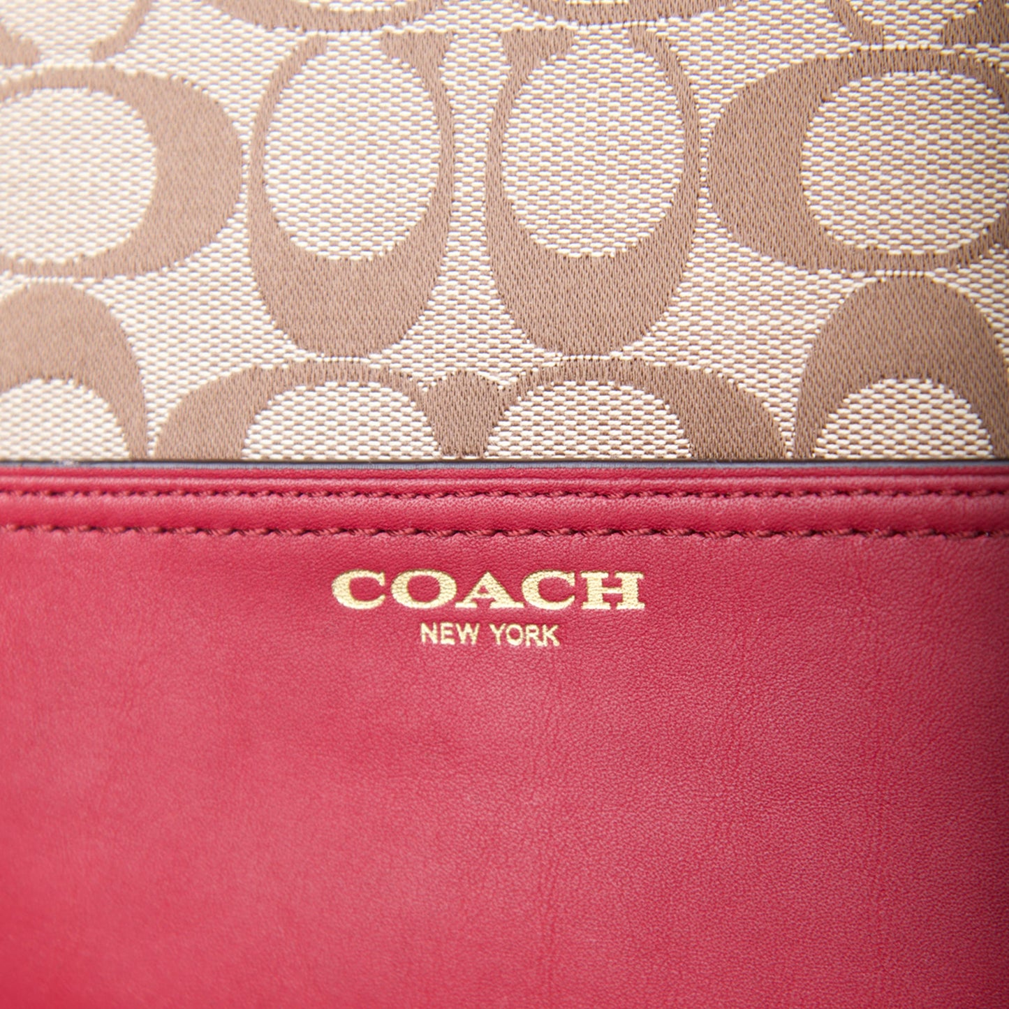 Coach Legacy Signature Carryall Cherry Tote Bag (F25402)