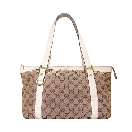 Gucci Abbey D-Ring Monogram Canvas Tote Bag