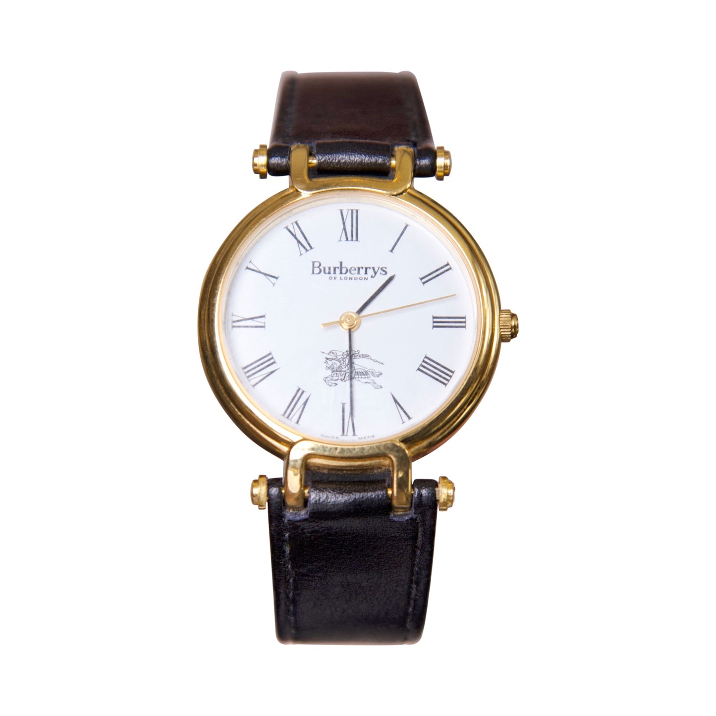 Burberry Gold Plated Leather Strap Watch 3200 | O/S, Gold