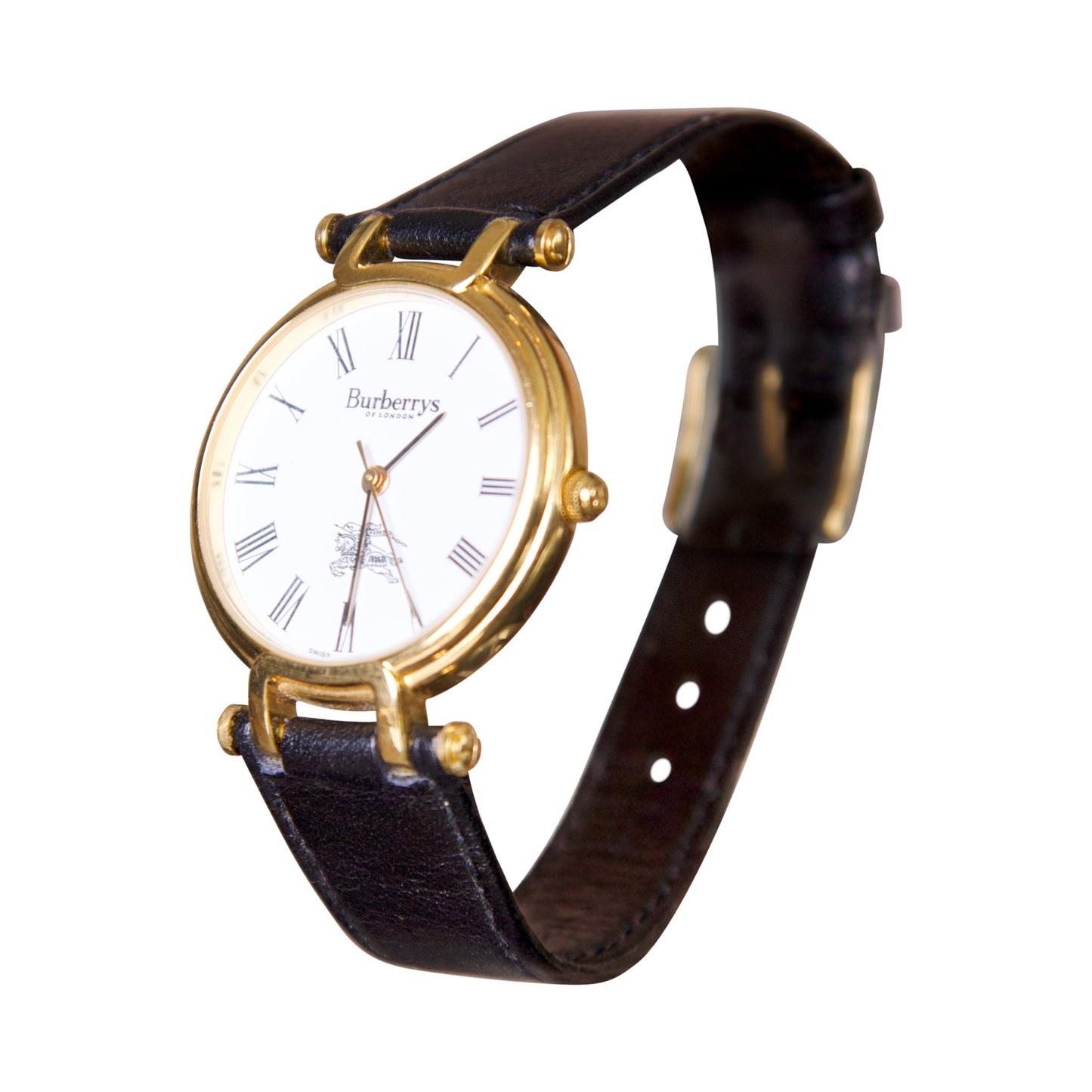 Burberry Gold Plated Leather Strap Watch 3200 | O/S, Gold