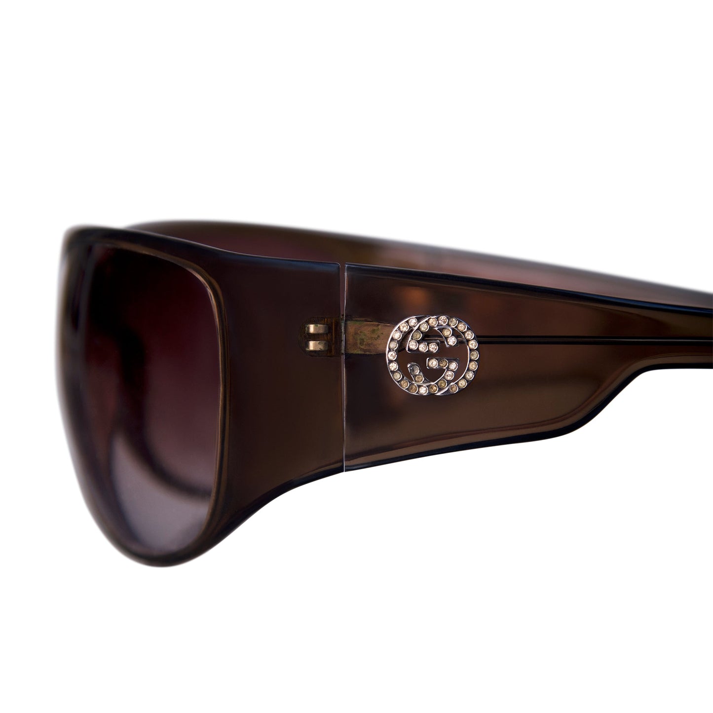 Gucci 2535 GG Crystal Monogram Oversized Sunglasses