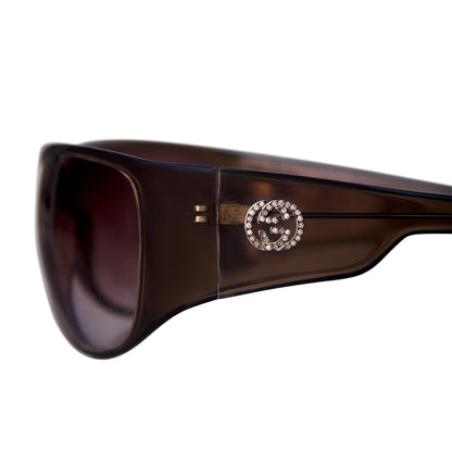 Gucci 2535 GG Crystal Monogram Oversized Sunglasses