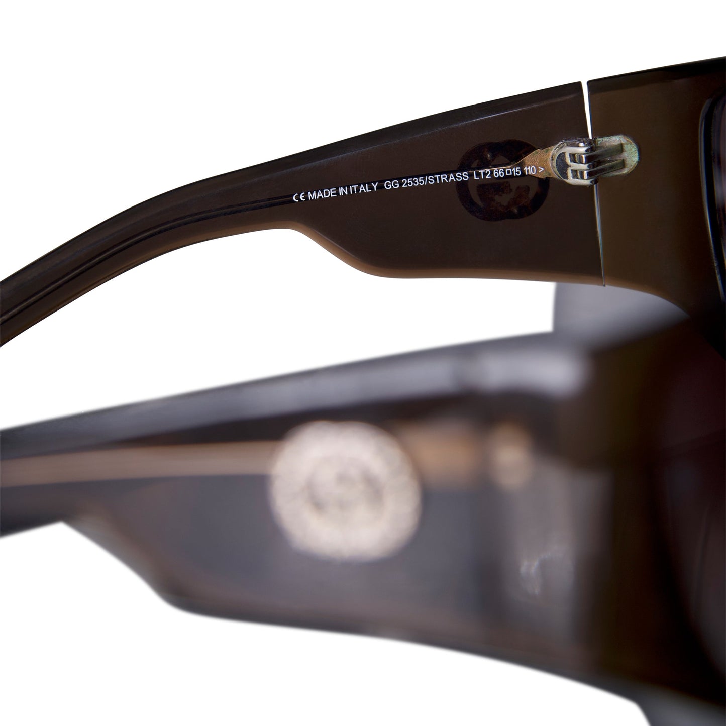 Gucci 2535 GG Crystal Monogram Oversized Sunglasses