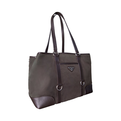 Prada Black Tessuto Nylon Large Holdall