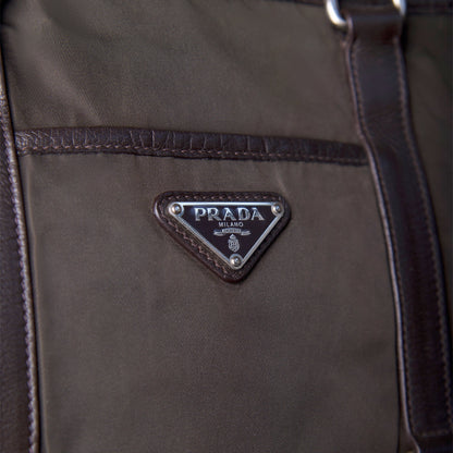 Prada Black Tessuto Nylon Large Holdall
