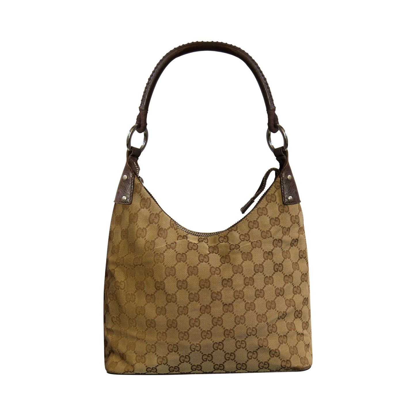 Gucci GG Supreme Canvas Leather Shoulder Bag