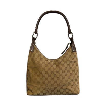 Gucci GG Supreme Canvas Leather Shoulder Bag