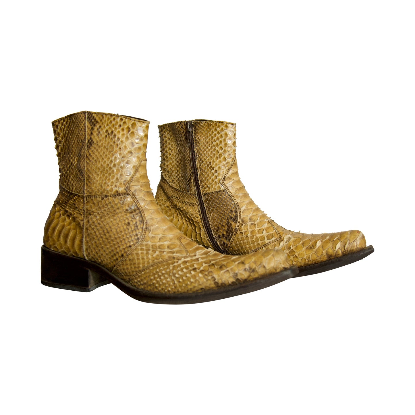 Vintage Lavoreta Phython Leather Rancher Boots