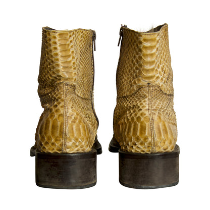 Vintage Lavoreta Phython Leather Rancher Boots