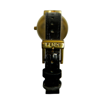 Fendi Change Belt Gold Plated Quartz Watch 640L