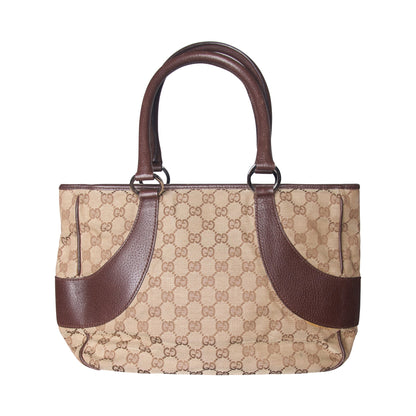 Gucci GG Monogram Eclipse Canvas Leather Trim Tote Bag | O/S, Brown