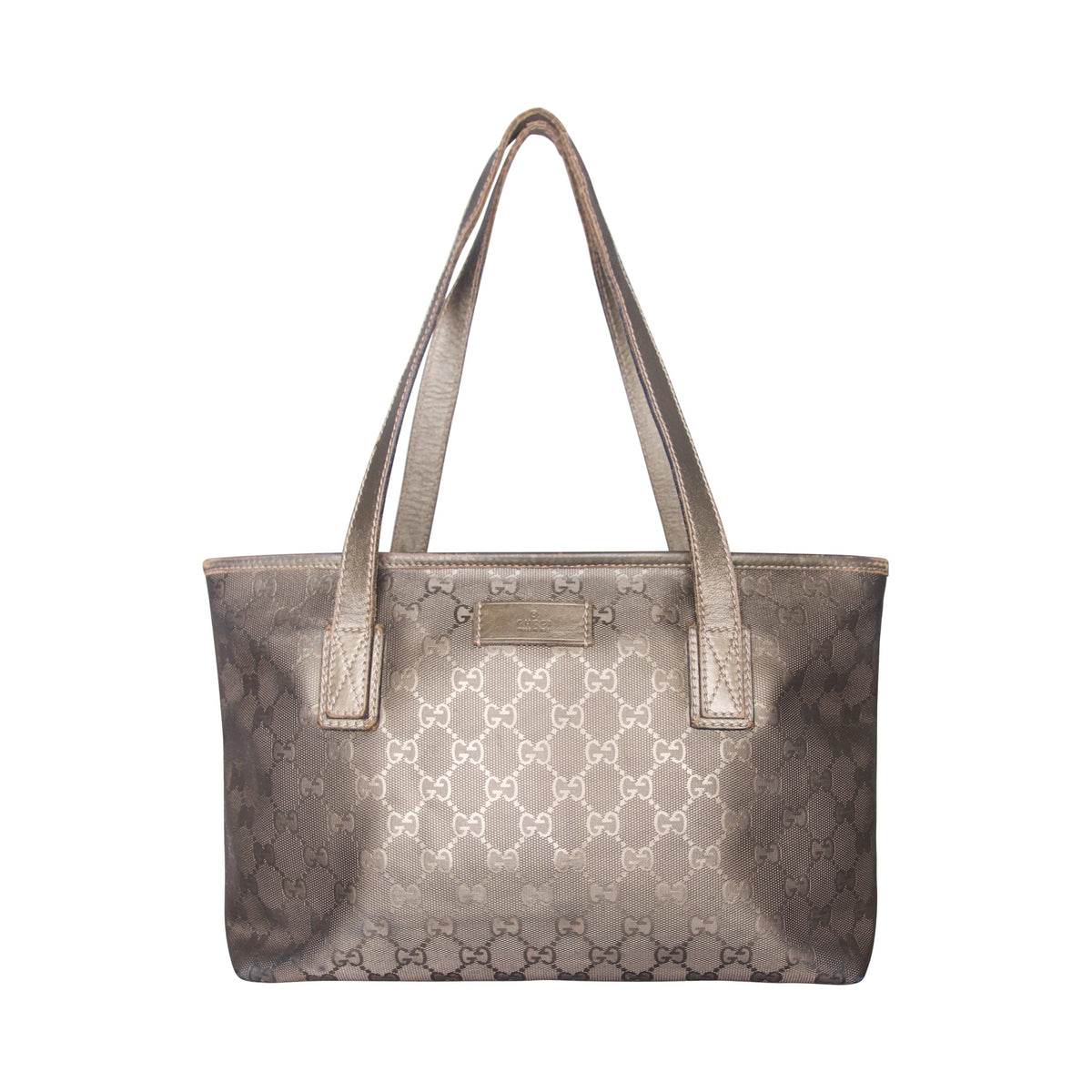 Gucci Monogram Imprime Tote Bag (MM325). FA:276 | O/S, Metallic Bronze