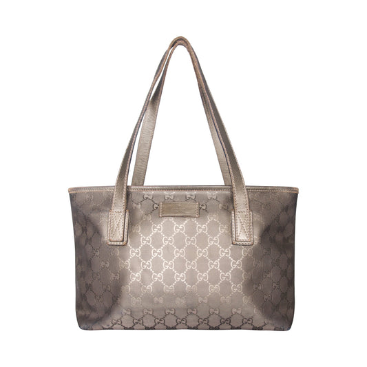 Gucci Monogram Imprime Tote Bag (MM325). FA:276 | O/S, Metallic Bronze