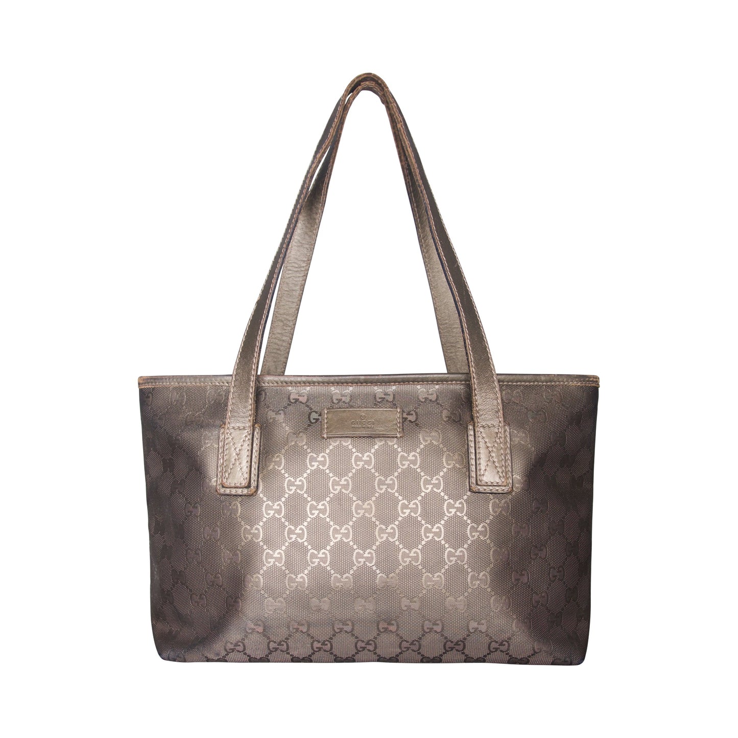 Gucci Monogram Imprime Tote Bag (MM325). FA:276 | O/S, Metallic Bronze
