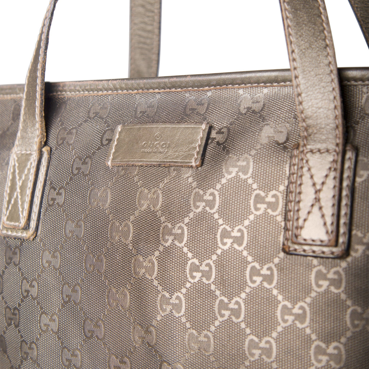 Gucci Monogram Imprime Tote Bag (MM325). FA:276 | O/S, Metallic Bronze
