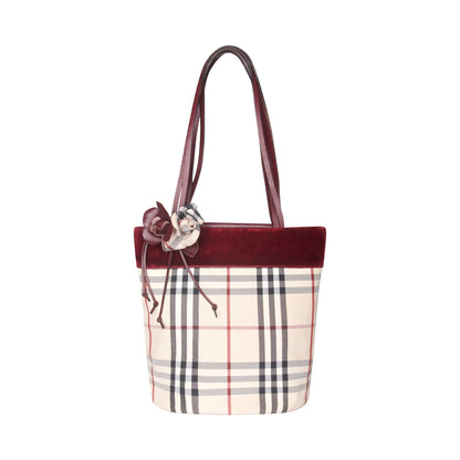 Burberry Velvet Strip Nova Check Rose Bag | O/S, Rose