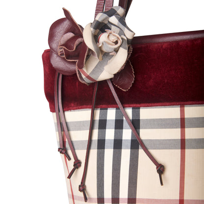 Burberry Velvet Strip Nova Check Rose Bag | O/S, Rose