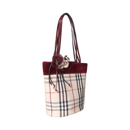 Burberry Velvet Strip Nova Check Rose Bag | O/S, Rose