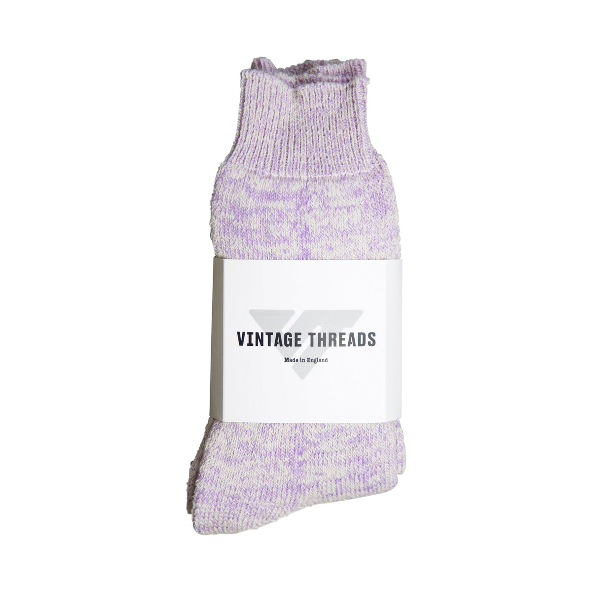 Vintage Threads Lilac Mixed Knit Socks | O/S, Lilac