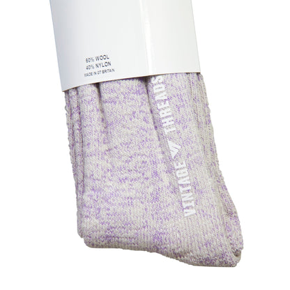 Vintage Threads Lilac Mixed Knit Socks | O/S, Lilac