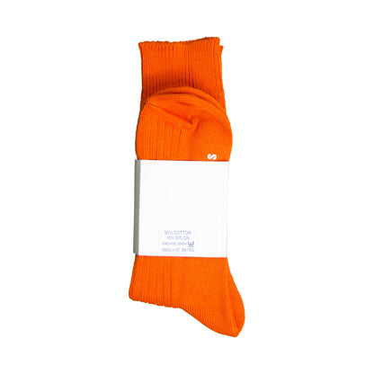 Vintage Threads Orange Cotton Stripe Socks | O/S, Orange