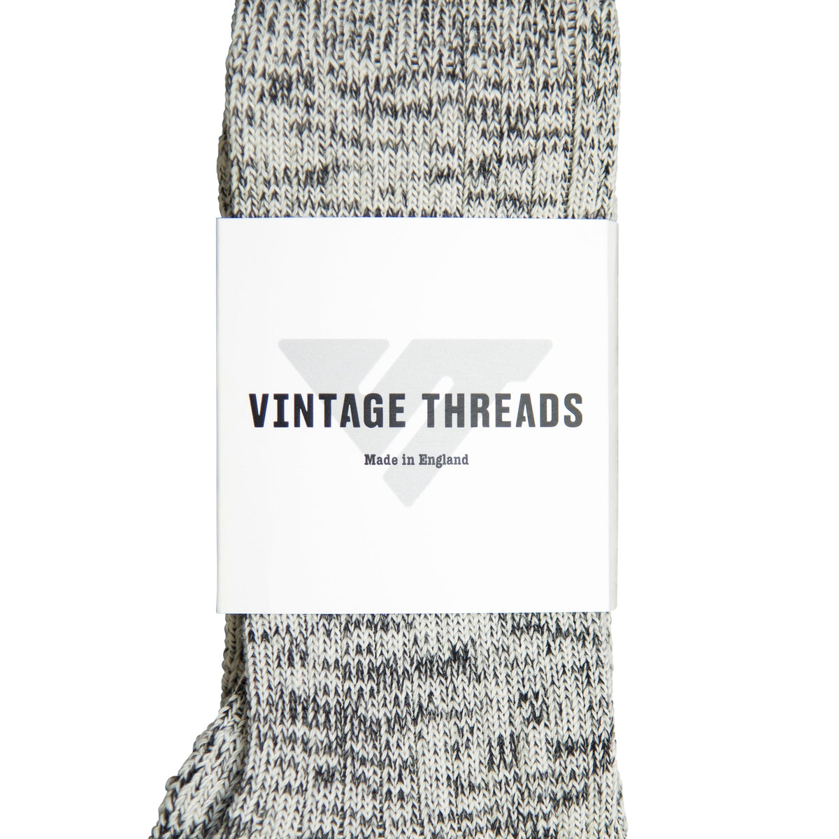Vintage Threads Grey Mixed Knit Socks | O/S, Grey