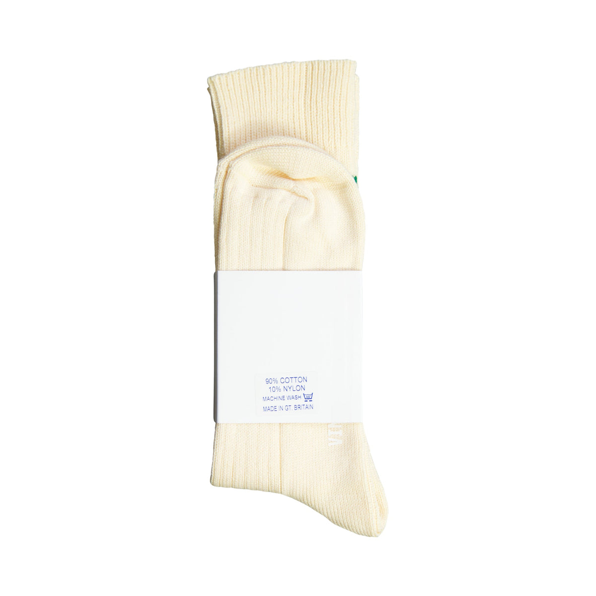 Vintage Threads Cream Cotton Stripe Socks | O/S, Cream