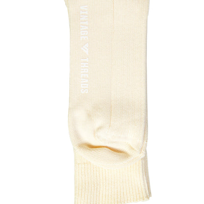 Vintage Threads Cream Cotton Stripe Socks | O/S, Cream