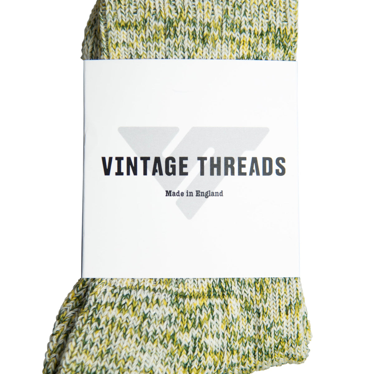 Vintage Threads Green Mixed Knit Socks | O/S, Green