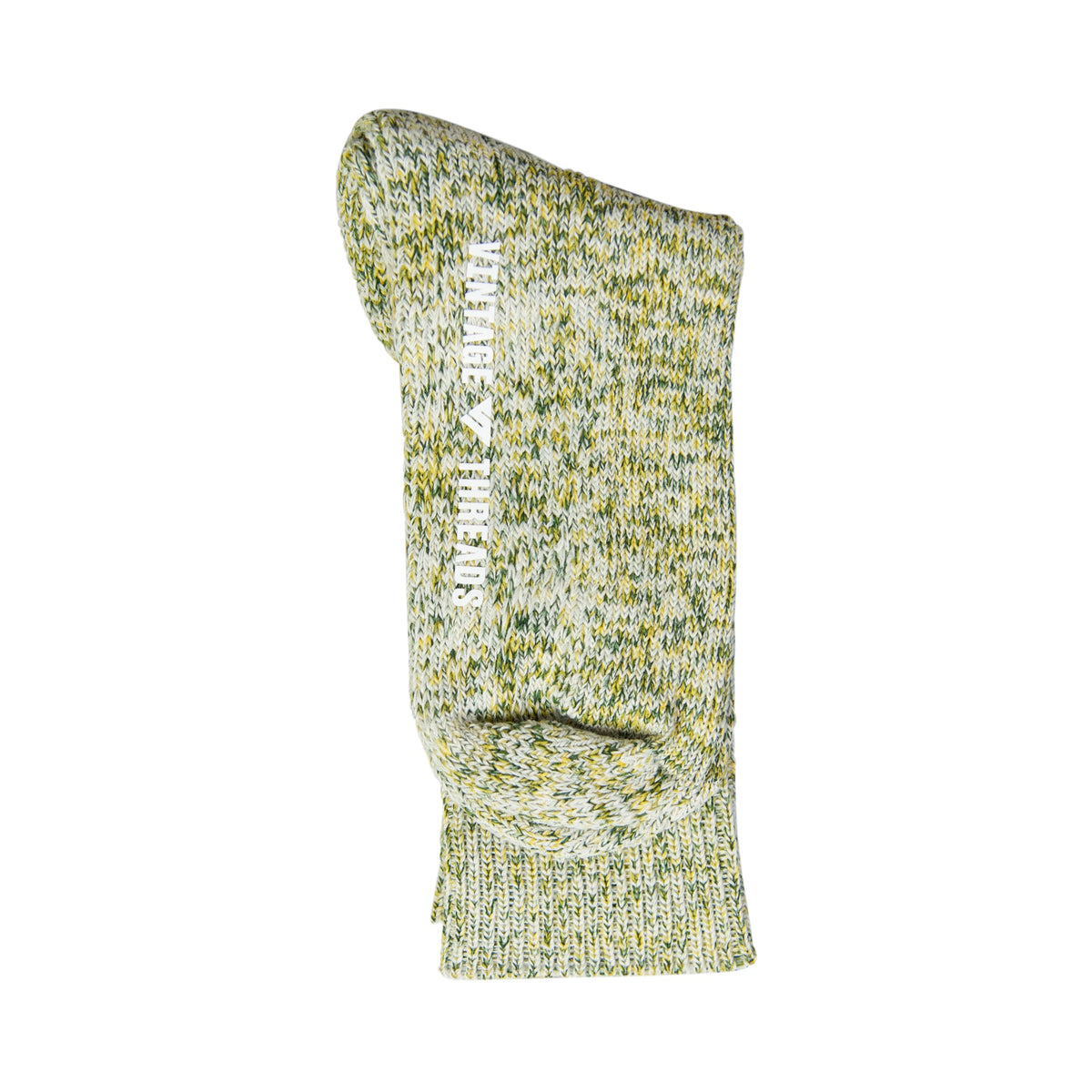 Vintage Threads Green Mixed Knit Socks | O/S, Green