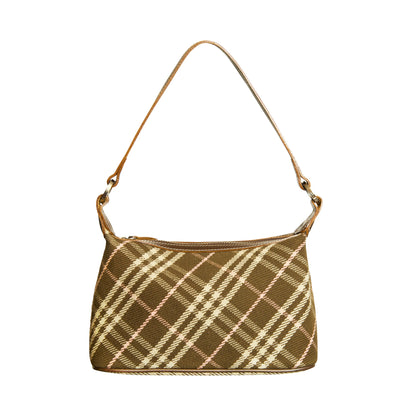 Burberry Brown Nova Check Woven Shoulder Bag