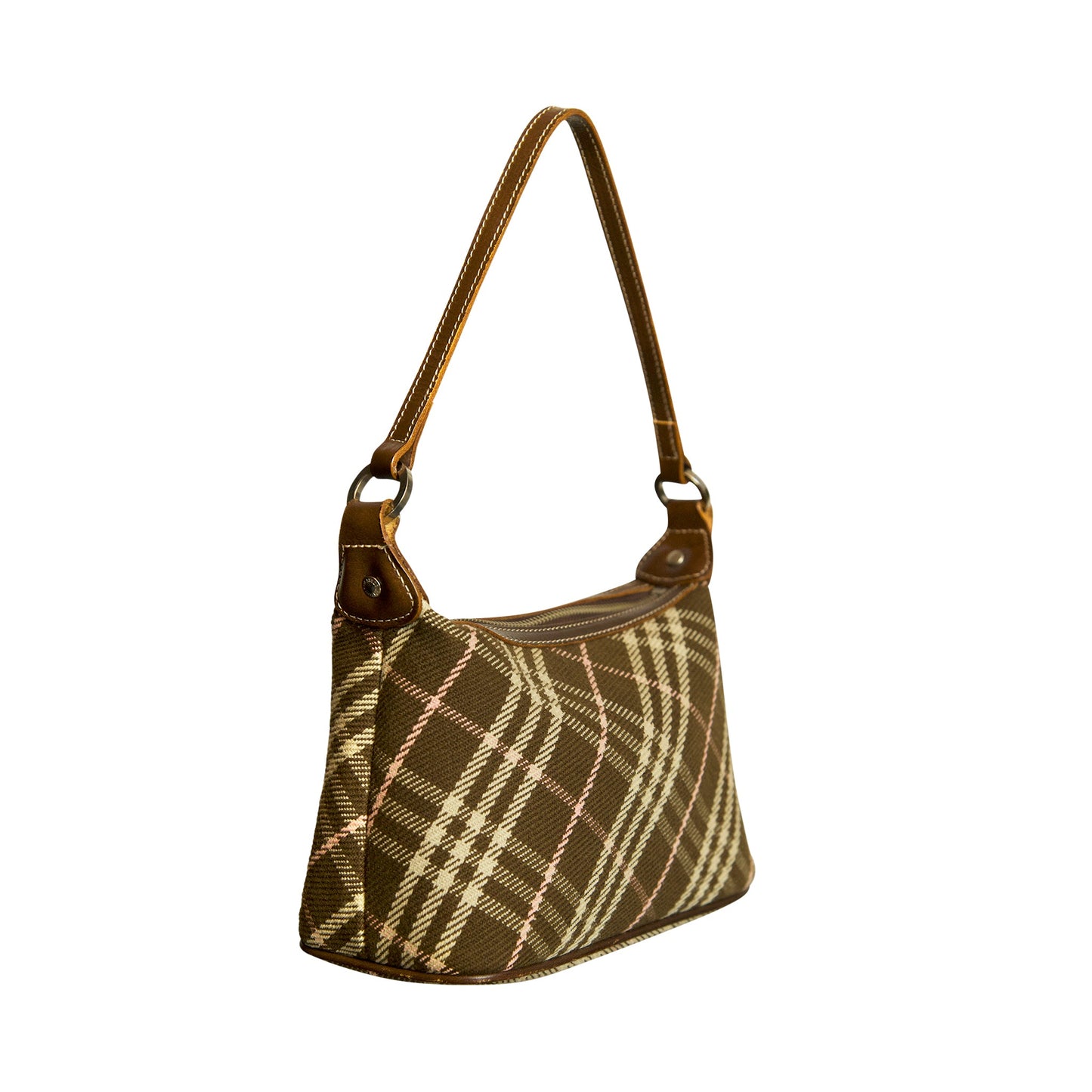 Burberry Brown Nova Check Woven Shoulder Bag