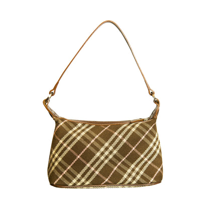 Burberry Brown Nova Check Woven Shoulder Bag