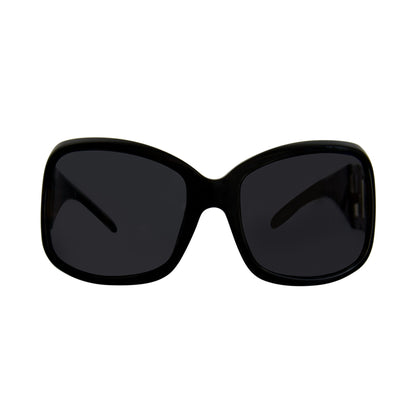 Dolce & Gabbana Silver Logo Embellished Wide Lens Sunglasses