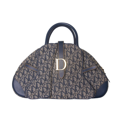 Christian Dior Blue Monogram Canvas Trotter Bag | Default Title, Multicoloured