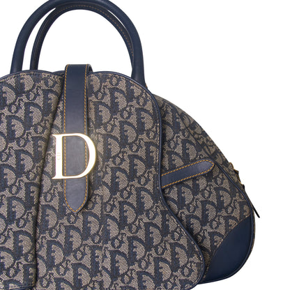 Christian Dior Blue Monogram Canvas Trotter Bag | Default Title, Multicoloured