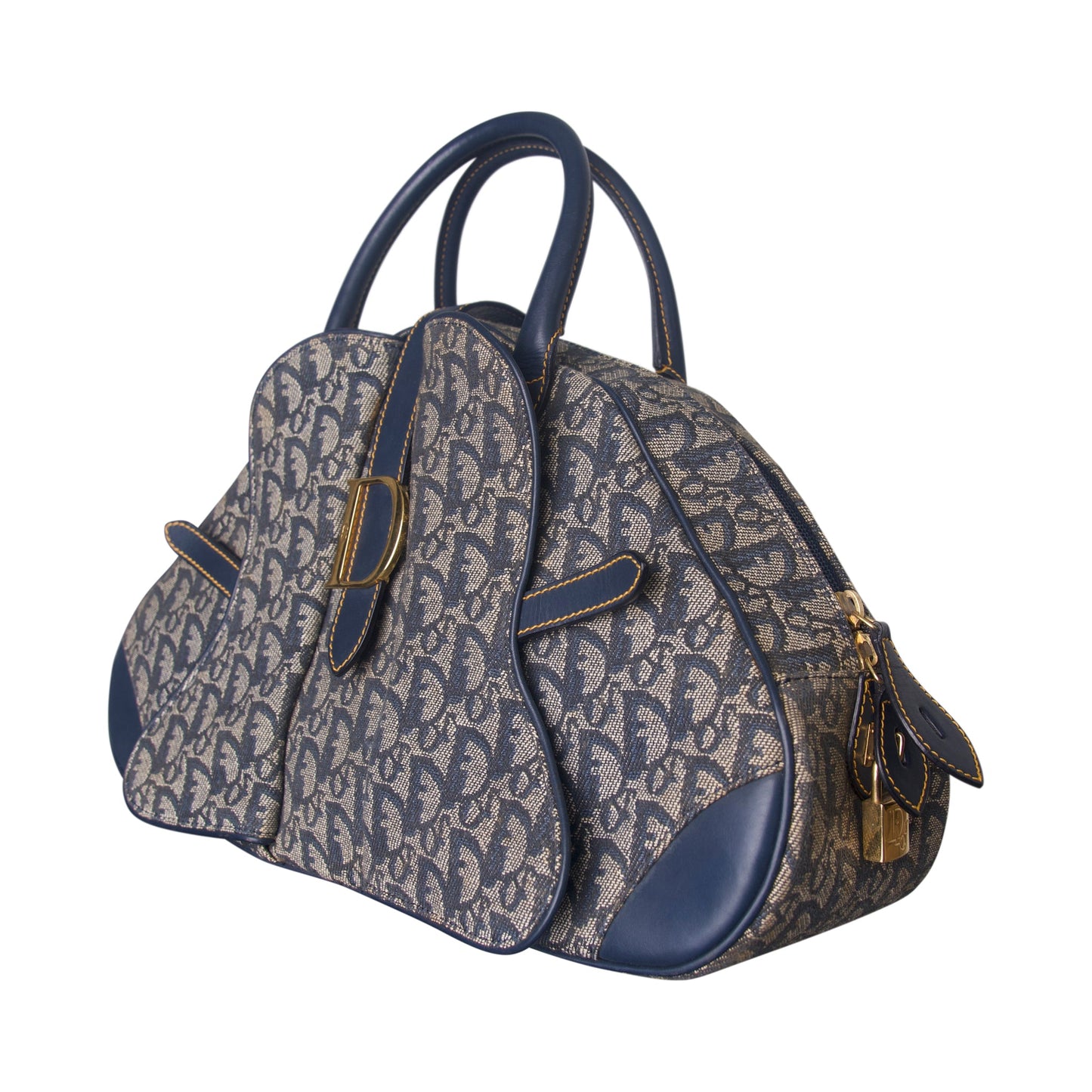 Christian Dior Blue Monogram Canvas Trotter Bag | Default Title, Multicoloured