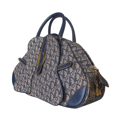 Christian Dior Blue Monogram Canvas Trotter Bag | Default Title, Multicoloured