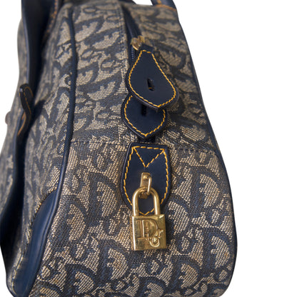 Christian Dior Blue Monogram Canvas Trotter Bag | Default Title, Multicoloured
