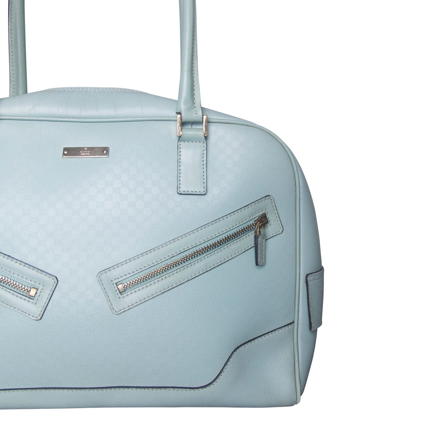 Gucci Tom Ford Powder Blue Microguccissma Capri Bowler Handbag | O/S, Multicoloured