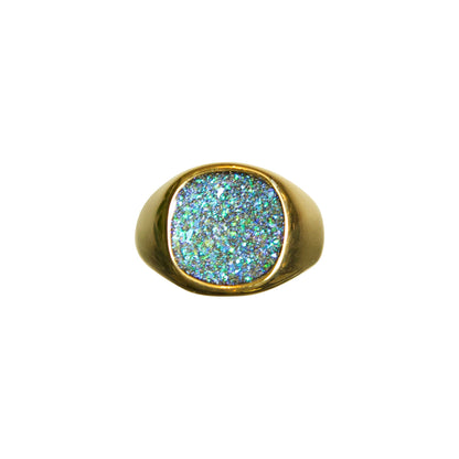 Gold Opal Signet Ring
